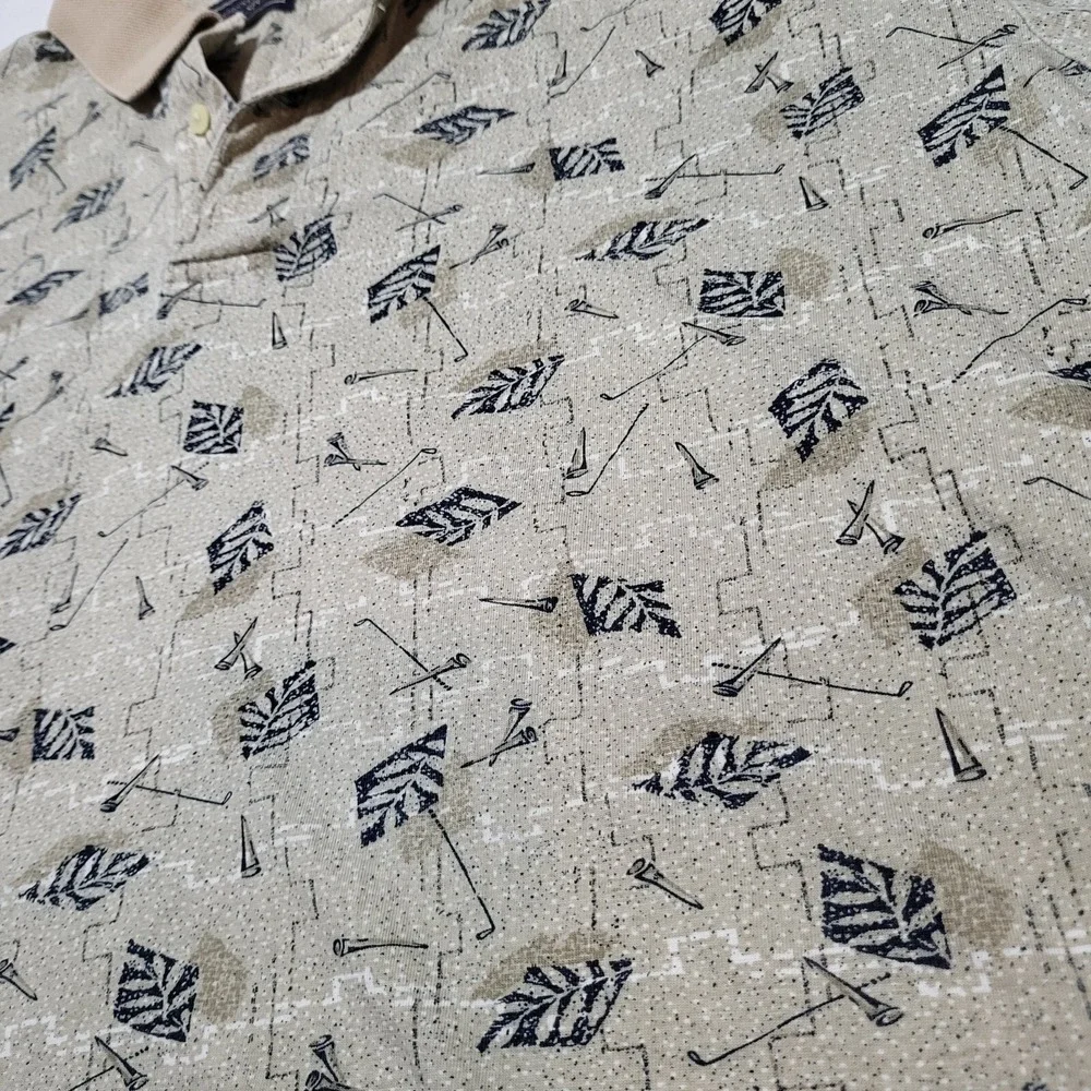 Steve Stricker Fairway Sport Polo Shirt Mens XL Geometric Golf Preppy Academia